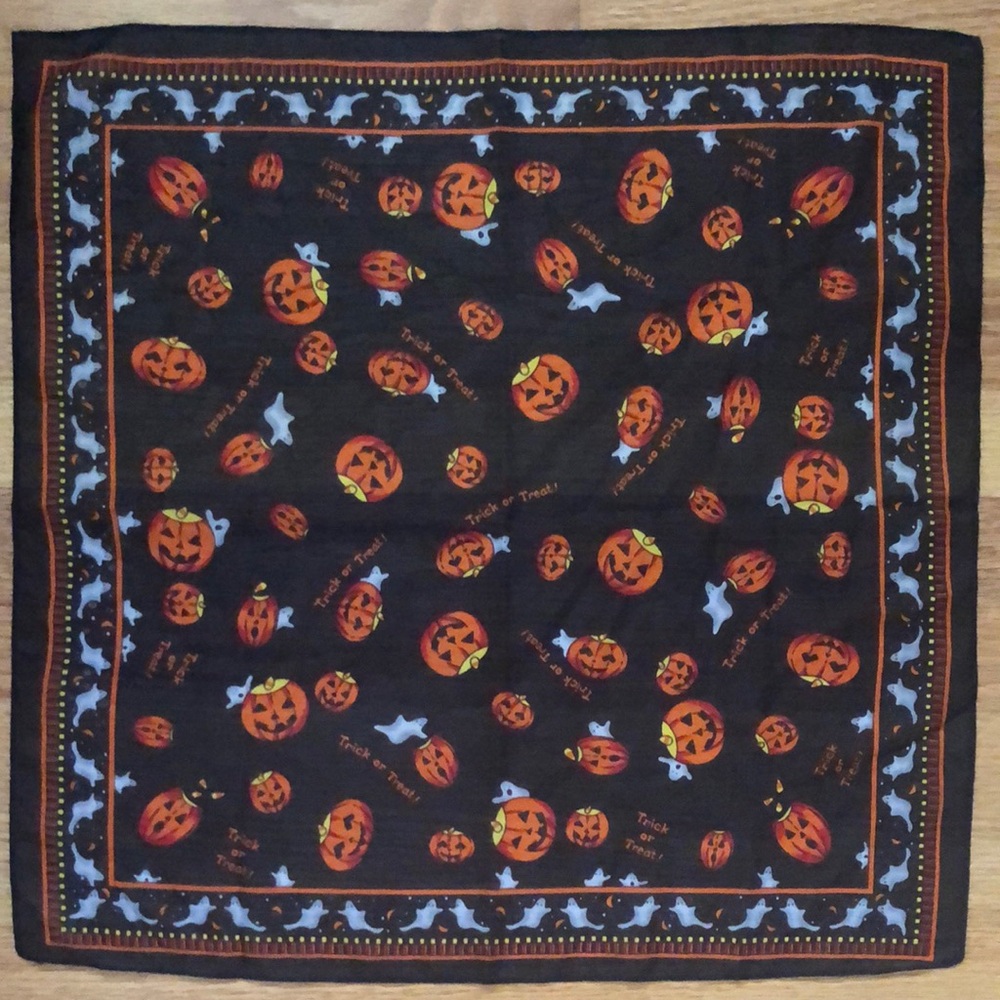 Vintage Halloween Pumpkin Scarf Bandana